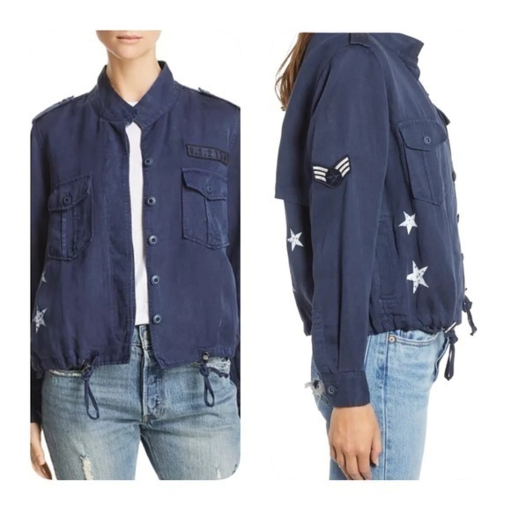 Rails Grant Star Military Jacket In Indigo Blue